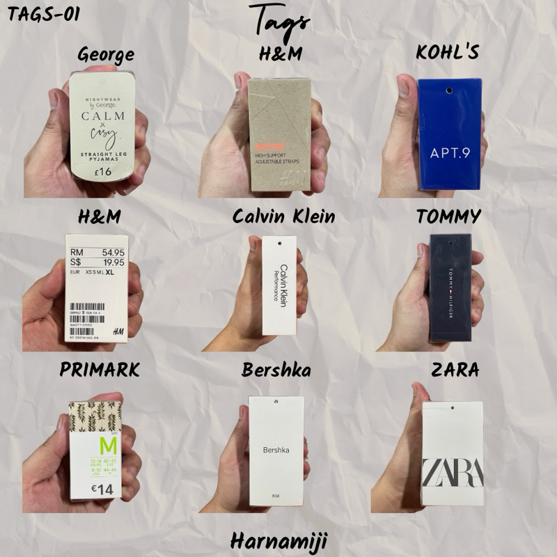 🌟Tags-01🌟 ป้ายห้อย ป้ายกระดาษ คุณภาพดี หลากหลายแบรน