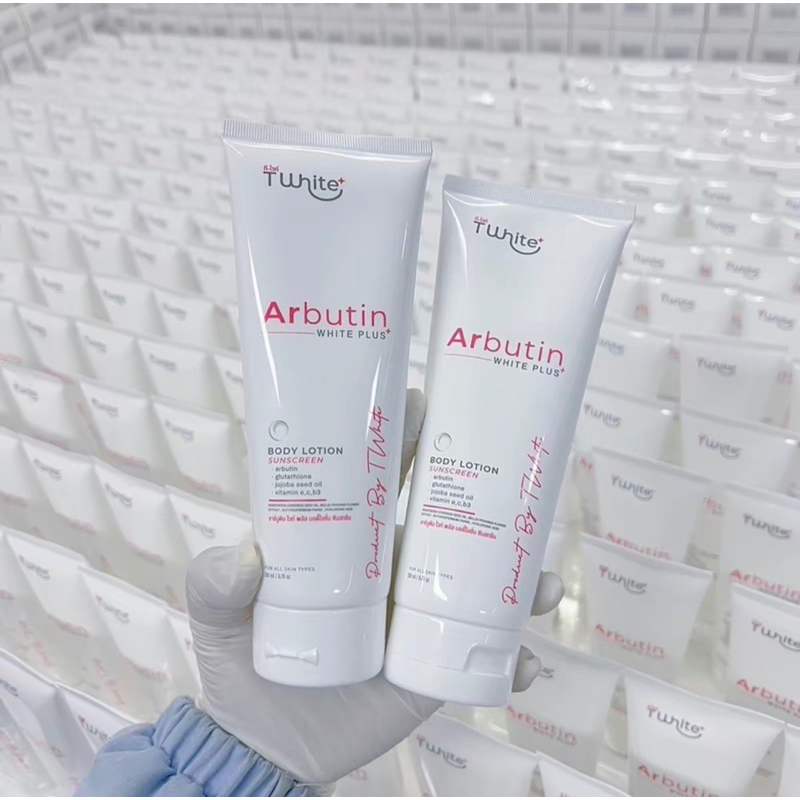 TWhite Arbutin Whitening Arbutin ทาผิวกาย Arbutin White Plus Body Lotion Sunscreen 200ml