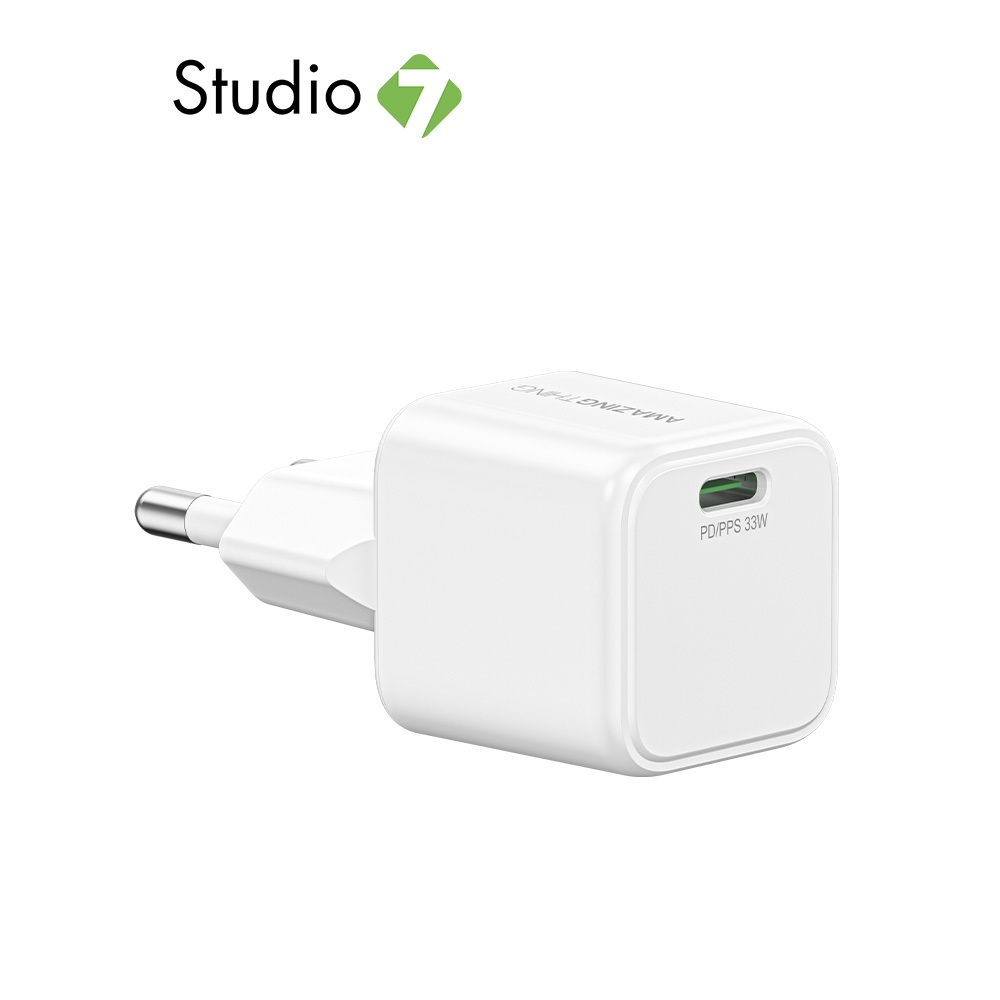 อะแดปเตอร์ AMAZINGthing Wall Charger 1 USB-C Explorer Pro GaN 33W White by Studio7