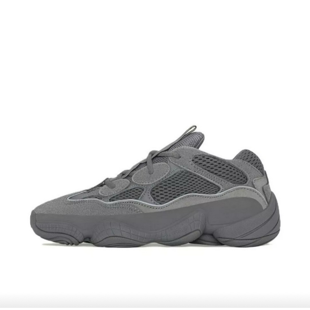 adidas Yeezy 500 ของแท้ 100% แนวโน้มการดูดซับแรงกระแทกป้องกันการลื่นไถลสวมรองเท้ากีฬาวินเทจลำลอง