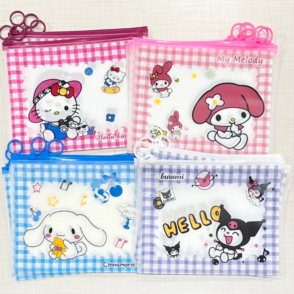 ถุงซิปพลาสติก ใส่ของจุกจิก ใส่ดินสอ ลายการ์ตูน 5ใบ/pack