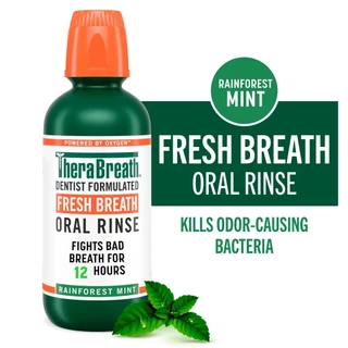น้ำยาบ้วนปาก TheraBreath, Fresh Breath, Oral Rinse, Mild Mint, 16 fl oz (473 ml)
