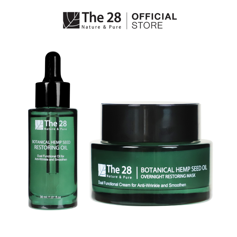 Set The28 Botanical Seed Oil 30 ml +Sleeping Mask 40 ml.
