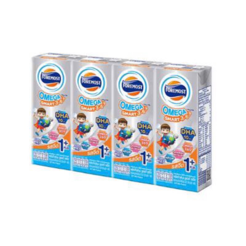 [UHT ] x1 แพ็ค โฟร์โมสต์ โอเมก้า 369 สมาร์ท 1พลัส รสจืด 180 ml. (4กล่อง/แพ็ค) Foremost Omega 369 Sma