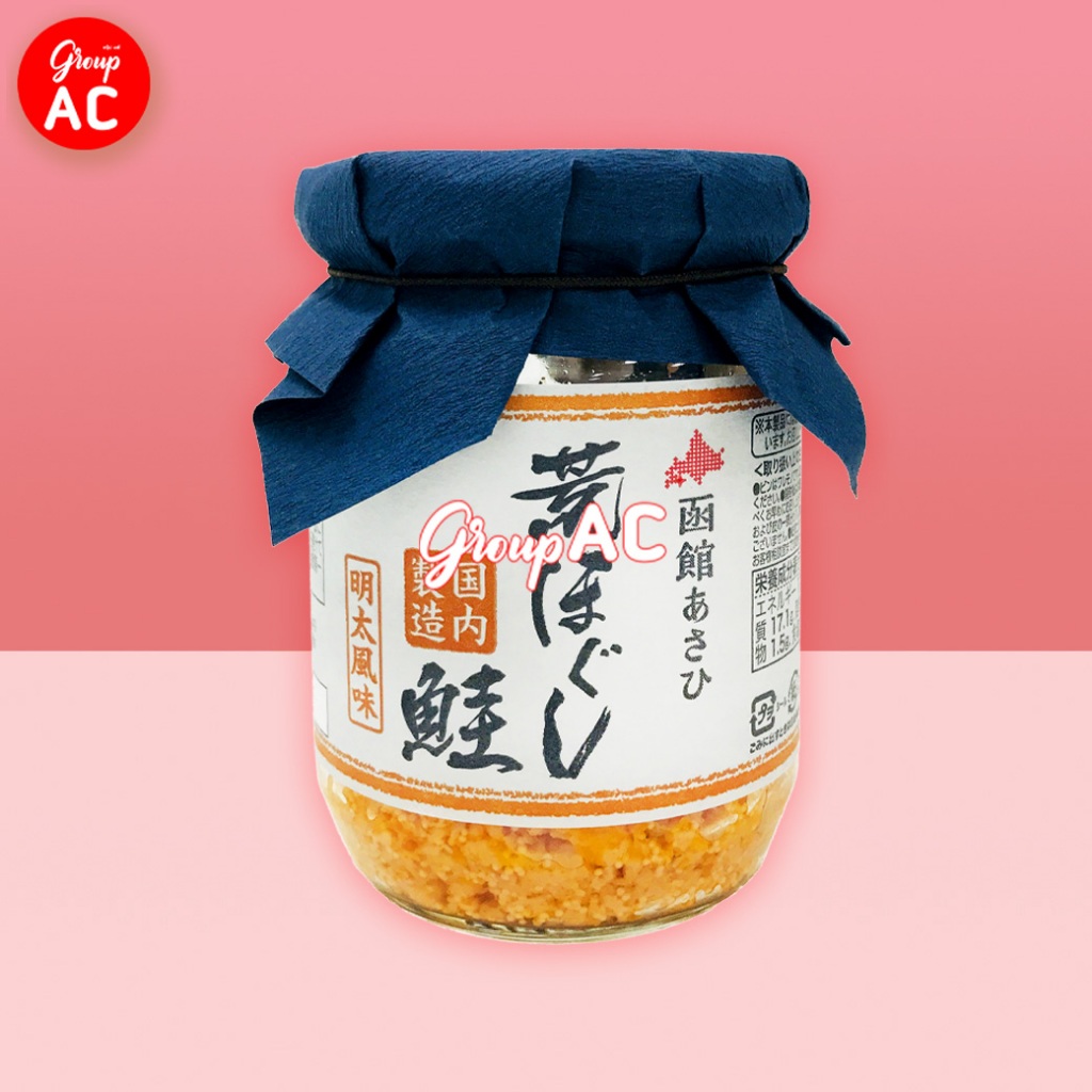 Hakodate Salmon Flakes Spicy Mentai - เนื้อปลาแซลมอนปรุงสุกพร้อมทานผสมไข่ปลาเมนไทโกะ สูตรเผ็ด 100 กรัม