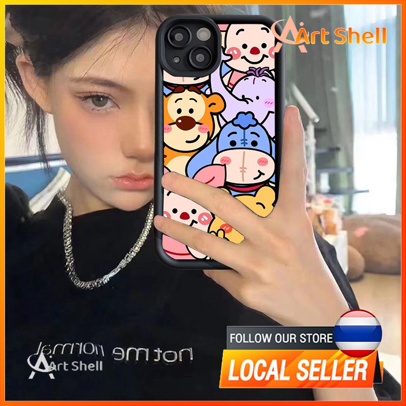 ส่งจากไทยเคส iphone 7P 8P 11 13 14 Pro Max กล้องป้องกันมิตรกับสิ่งแวดล้อมกันกระแทกดอก ภาพกลุ่มของสัตว์