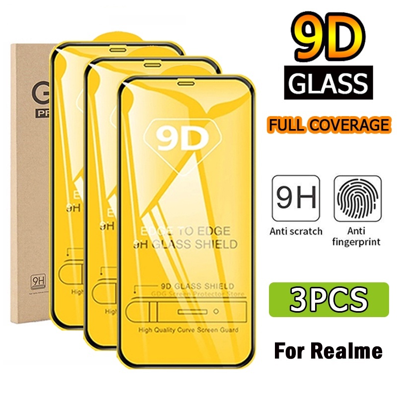 ฟิล์มกระจก For Realme C11 2021 C53 C55 5i C3 C17 C30S 7 C12 C21Y C25 5 7i 9i 6i 8 9 10 11 12 Pro 8i C30 C67 C20 Note 50