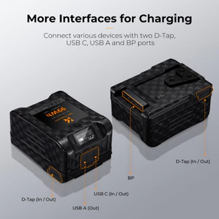 K&F V Mount Battery with USB-C, USB-A, BP and D-TAP ports