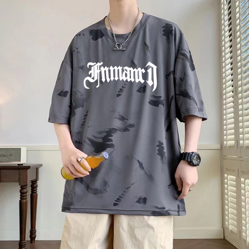 TS MEN เสื้อยืดคอกลมแขนสั้น ทรงหลวม คุณภาพสูง รุ่น T93