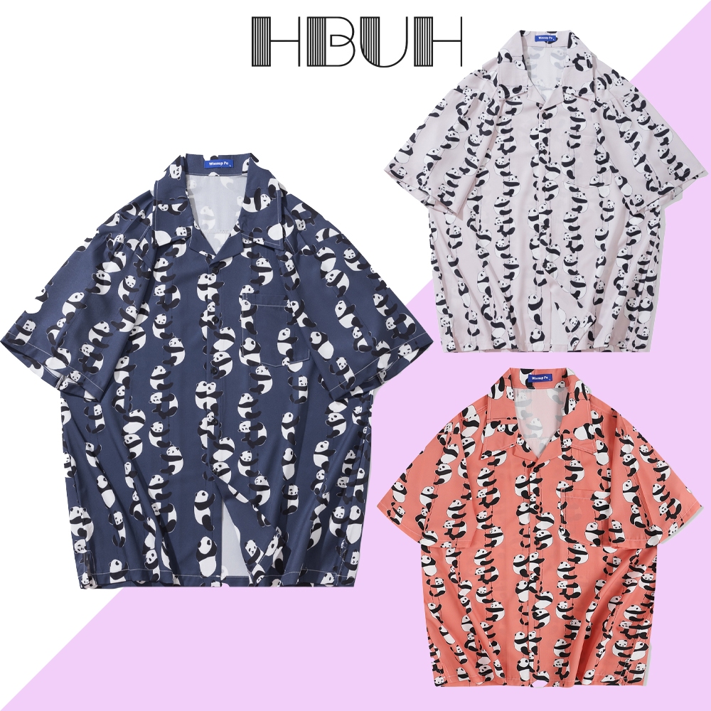 HBUH เสื้อฮาวาย เสื้อเชิ้ตสงกรานต์ลายดอก hawaiiสไตล์เกาหลี