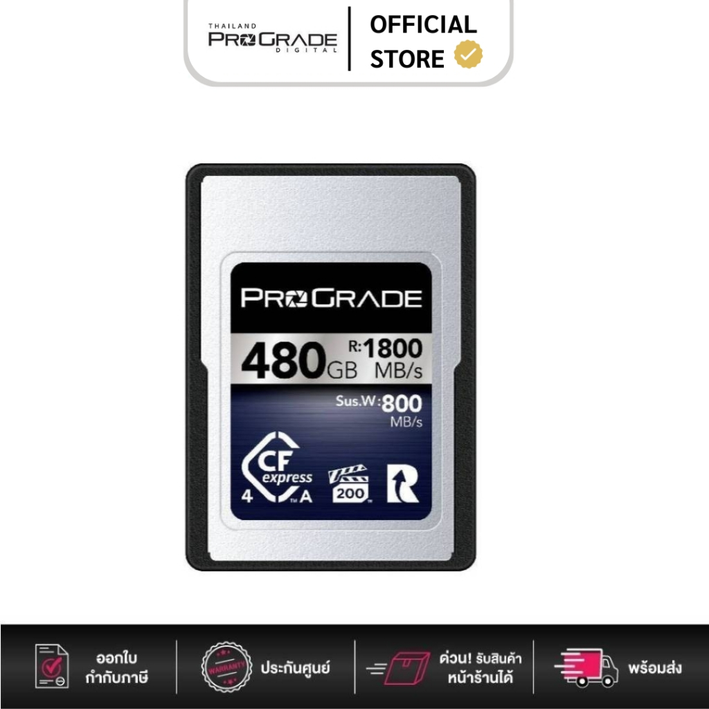 ProGrade Digital 480GB CFexpress 4.0 Type A Iridium Memory Card (ประกันศูนย์ 3 ปี)