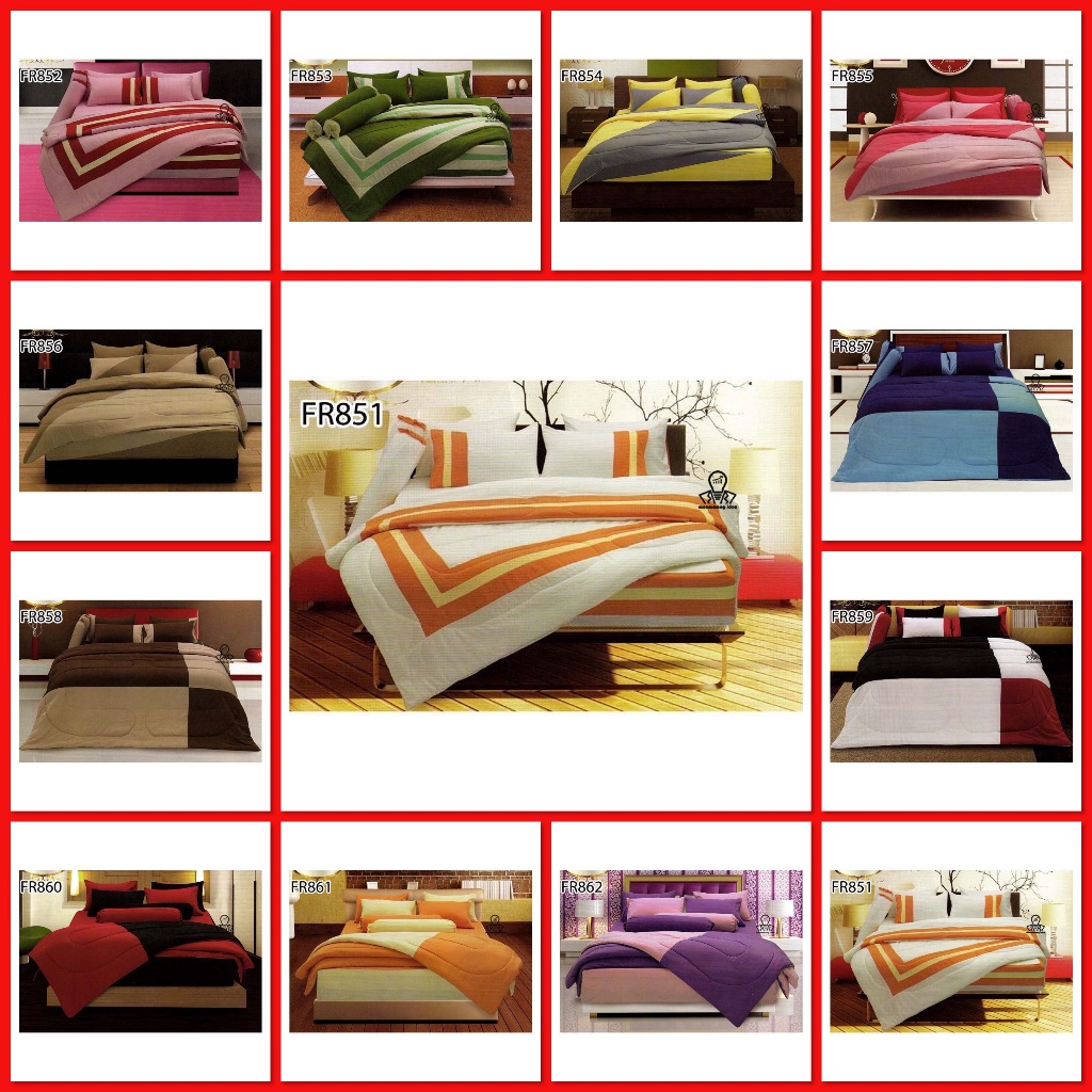 Fair Lady Refine ชุดผ้าปูที่นอน 3.5/5/6 ฟุต (ไม่รวมผ้านวม) สีพื้น [12 สี] ใส่ที่นอนหนา 14 นิ้ว