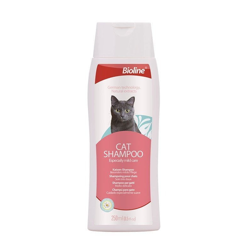 Bioline Cat Shampoo ไบโอไลน์แชมพูสำหรับแมวขนสั้น 250ml.(1pcs)