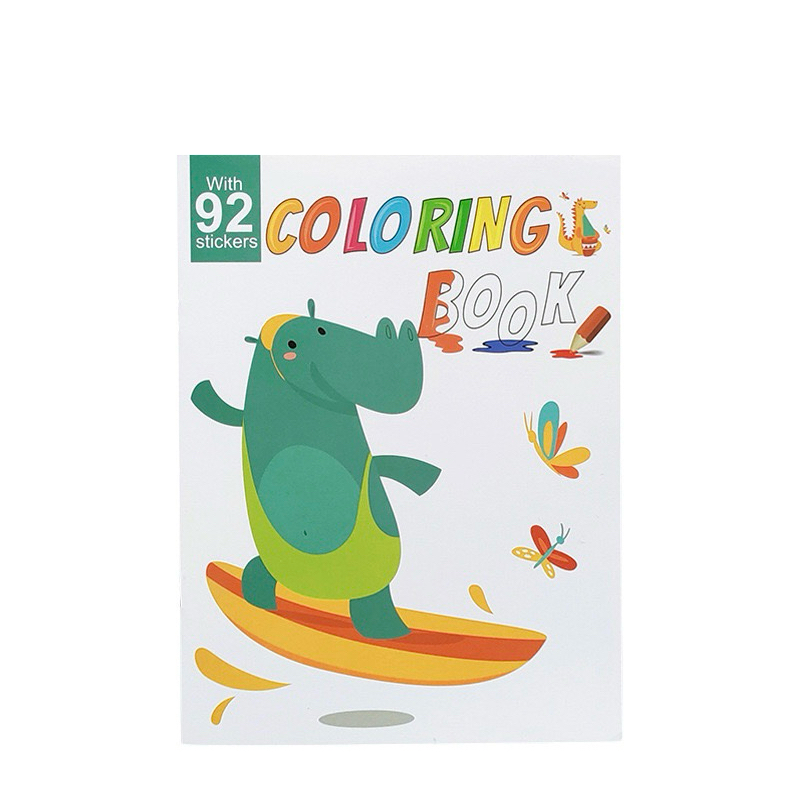 สมุดระบายสี Coloring Book สุดน่ารัก มาพร้อมกับสติ๊กเกอร์ สีสันสดใส สำหรับเด็ก ศิลปะ เสริมทักษะ ฝึกสมาธิ ฝึกพัฒนาการเด็ก