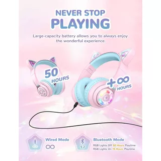 [มีปุ่มจำกัดเสียงสำหรับเด็ก] หูฟังเด็ก iClever BTH13 Kids Headphones BT หูฟังครอบหู หูฟังสำหรับเด็ก