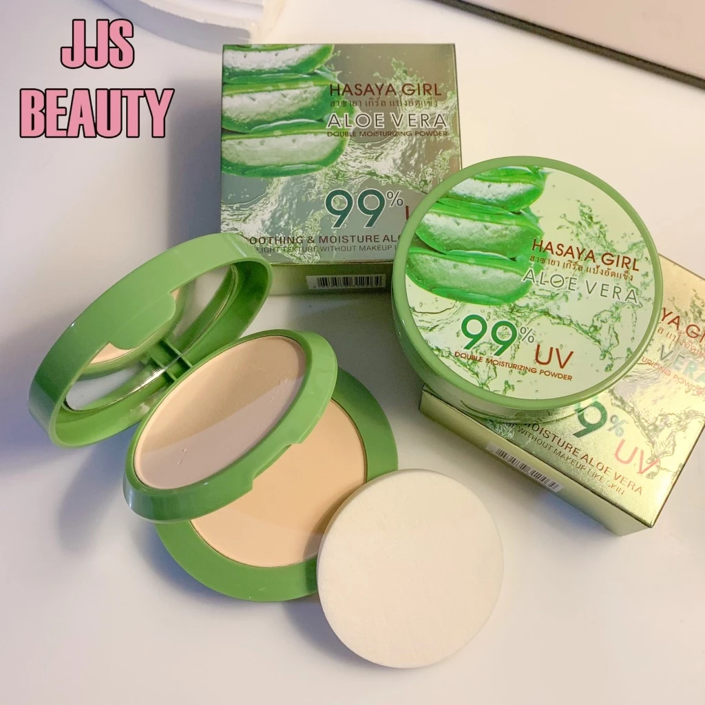 HASAYA GIRL 2IN1 AloeVera 99% UV Powder แป้งพัฟกันยูวี เนื้อละเอียด เรียบเนียน สูตรว่านหางจระเข้