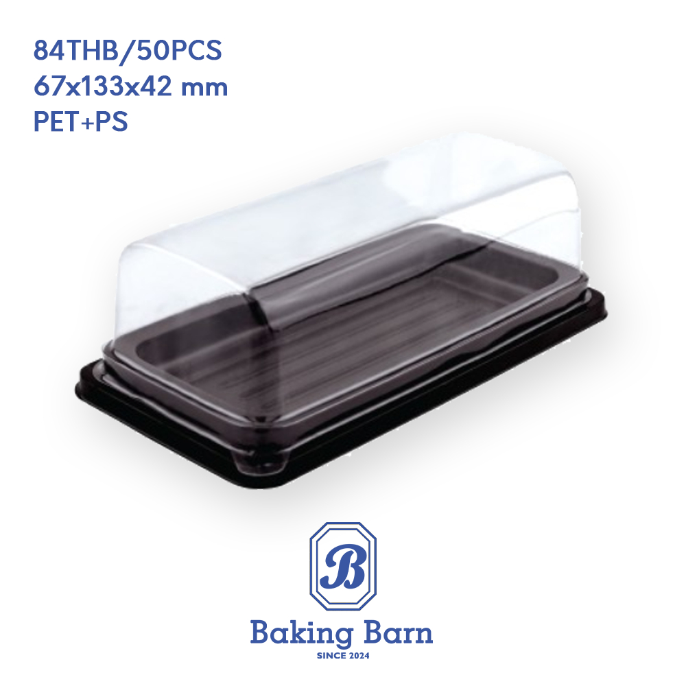Baking Barn กล่อง PET กล่องพลาสติกใส่สลัด บานอฟฟี่ ผลไม้ ใส่อาหาร กล่องเบเกอรี่ ถ้วยมูส bakery boxes (67*133*42mm)