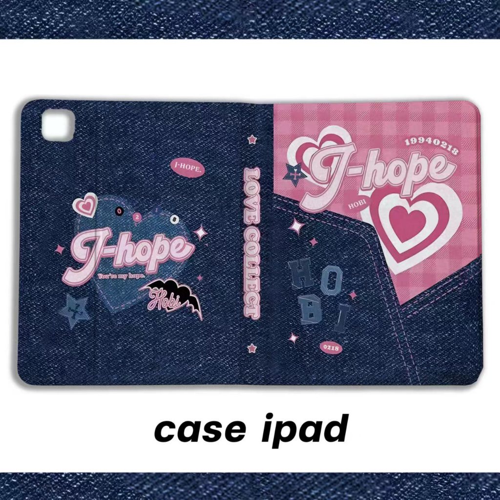 🚀จัดส่งทันที🚀case iPad รูปหัวใจ ผ้ายีน Air7 13 Gen11 Air5/4 Gen9 Pro11 2024 Star เคสไอแพด Gen8 mini7
