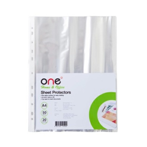 ซองถนอมเอกสาร 11 รู A4 (20 ซอง/แพ็ค) ONE