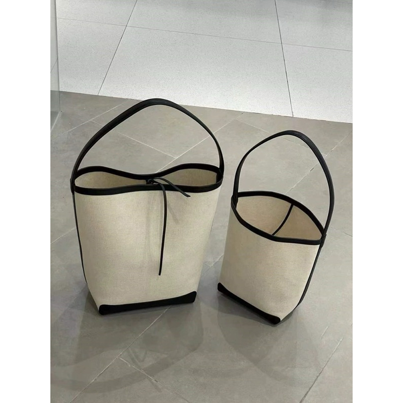 มาใหม่พร้อมส่ง Rinray Canvas Leather bag กระเป๋าสะพายไหล่ ใส่คอมได้ สไตล์เกาหลี มินิมอล Happa.bkk