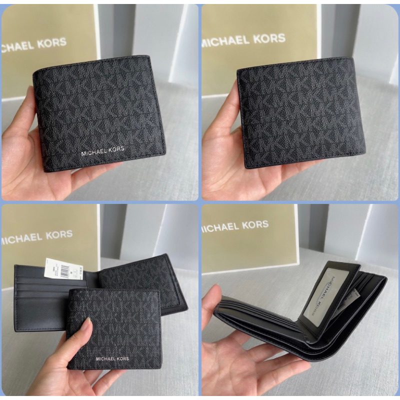 กระเป๋าสตางค์ MICHAEL KORS WALLET  BILLFOLD W ID LEATHER