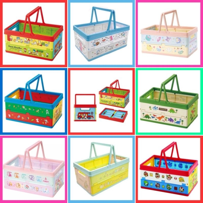 💙 แท้ 100% ตะกร้าพับได้ Disney ตะกร้า Sanrio storage box 💚 กล่องอเนกประสงค์ กล่องใส่ของ ตะกร้าพลาสติ