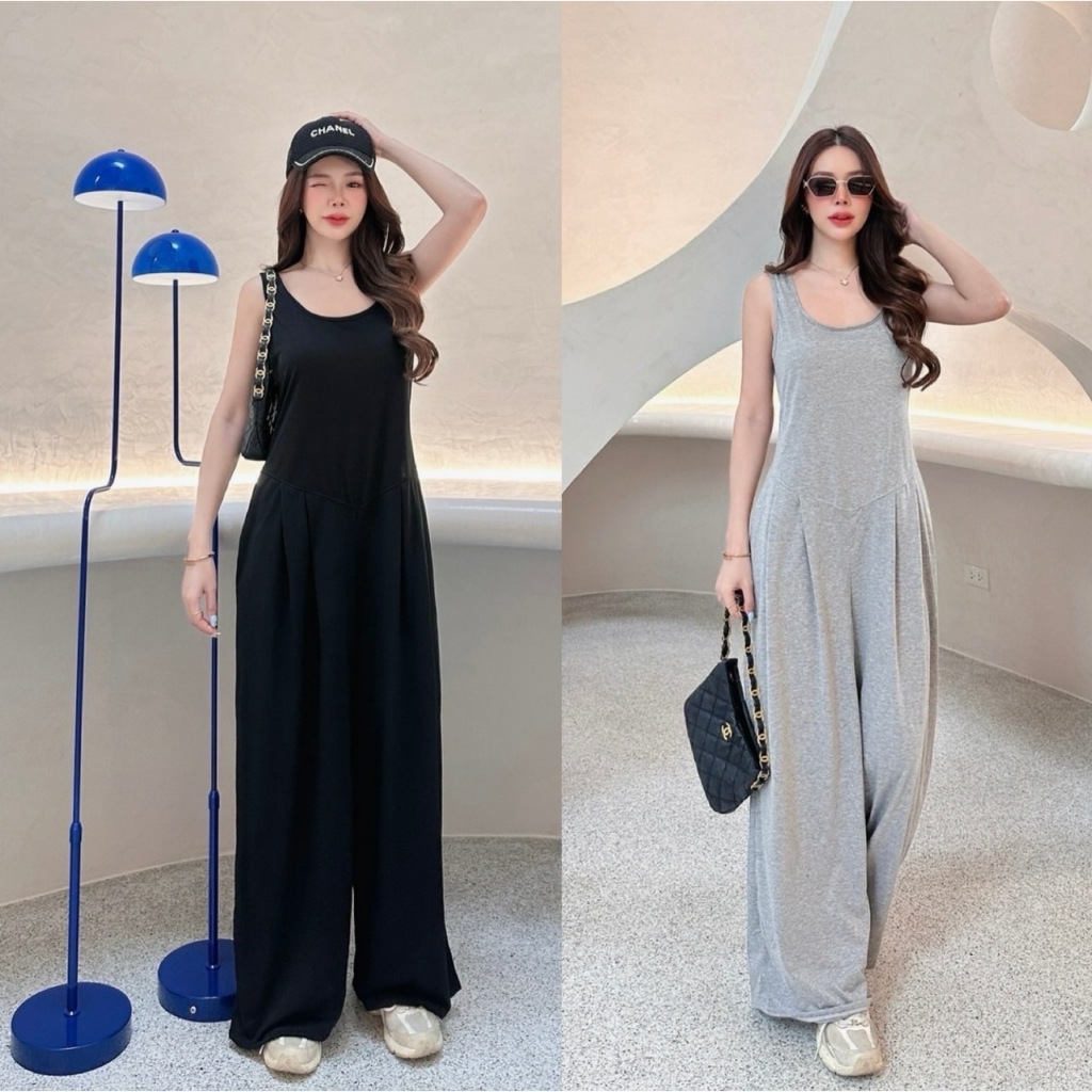 จั๊มกางเกงขายาวผู้หญิง จั๊มกล้ามขายาวงานผ้านิ่มใส่สบาย สาวอวบใส่ได้ ป้าย Sheeny.