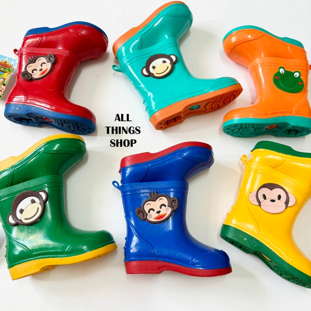 PRADO GANG รองเท้าบูทเด็ก ทูโทน สีล้วน เลือกสีได้