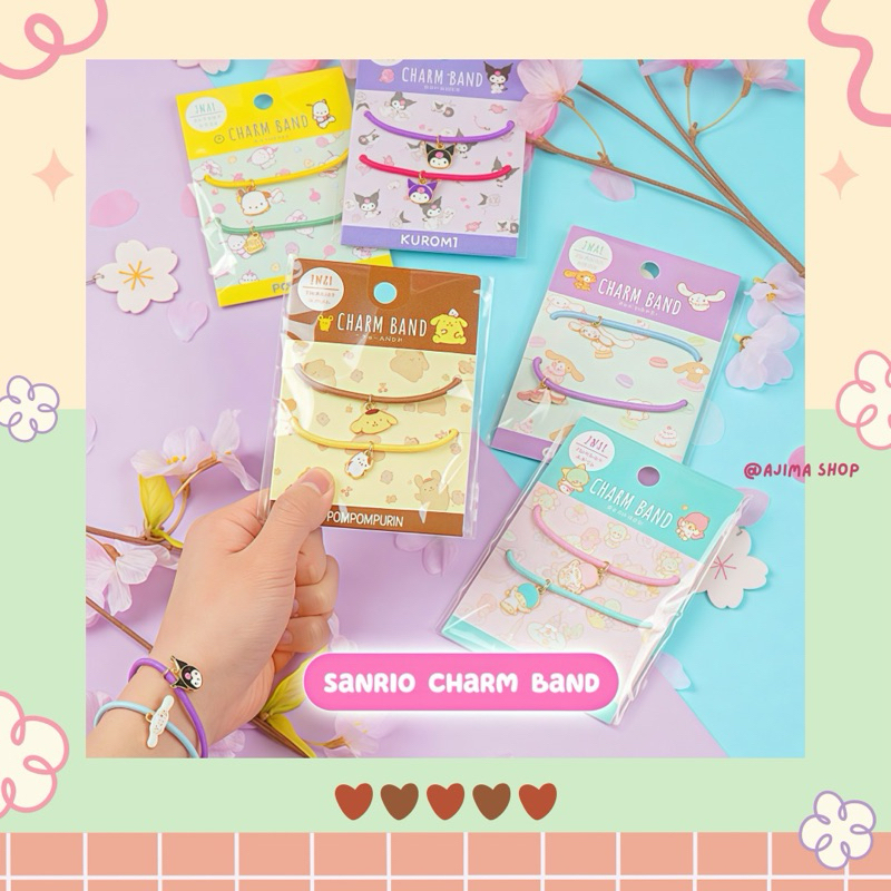 [พร้อมส่ง] ยางมัดผม ห้อย Charm SANRIO