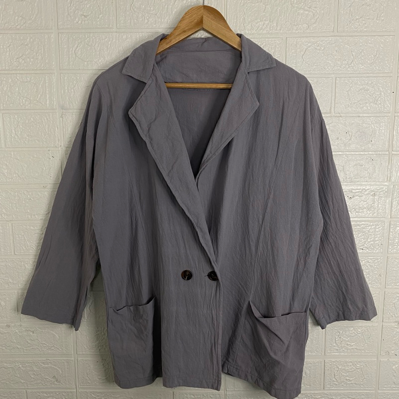 เสื้อคลุมแขนยาว GRL สีเทา พร้อมส่ง✅