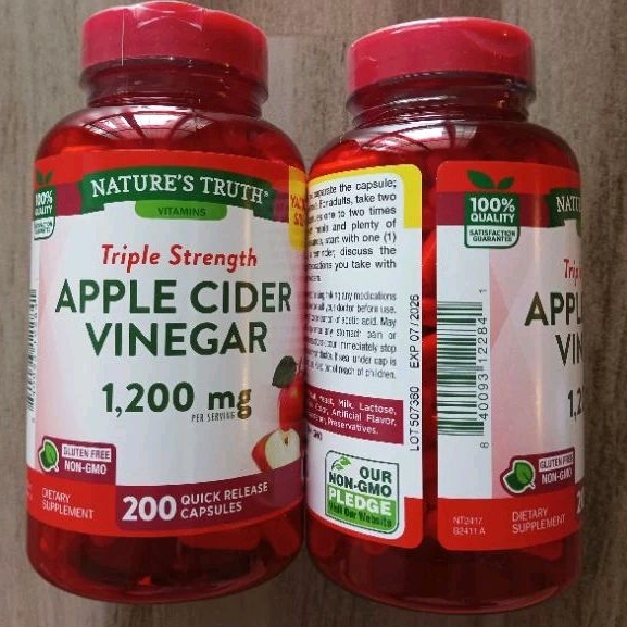 NATURE'S TRUTH APPLE CIDER VINEGAR 1200 mg 200 เม็ด