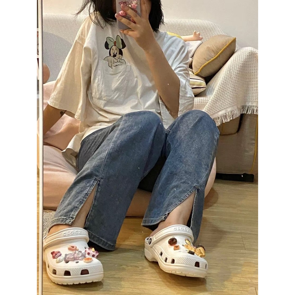 （C.RO แท้ 100%）Cross Classic Clog ผู้หญิงกลางแจ้งรองเท้าแตะคลาสสิก