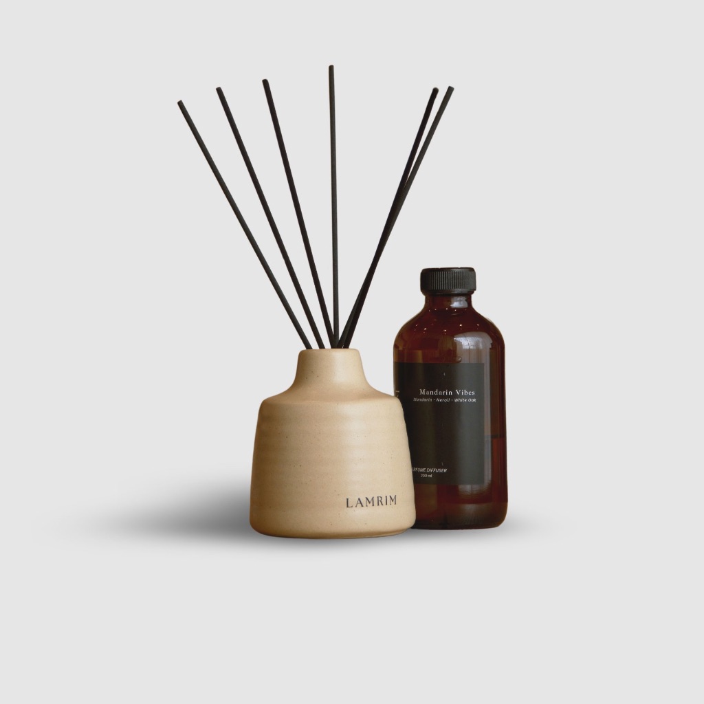 LAMRIM Ceramic Perfume Diffuser Set 200ml ลัมริม ก้านไม้หอม เซรามิกเซต