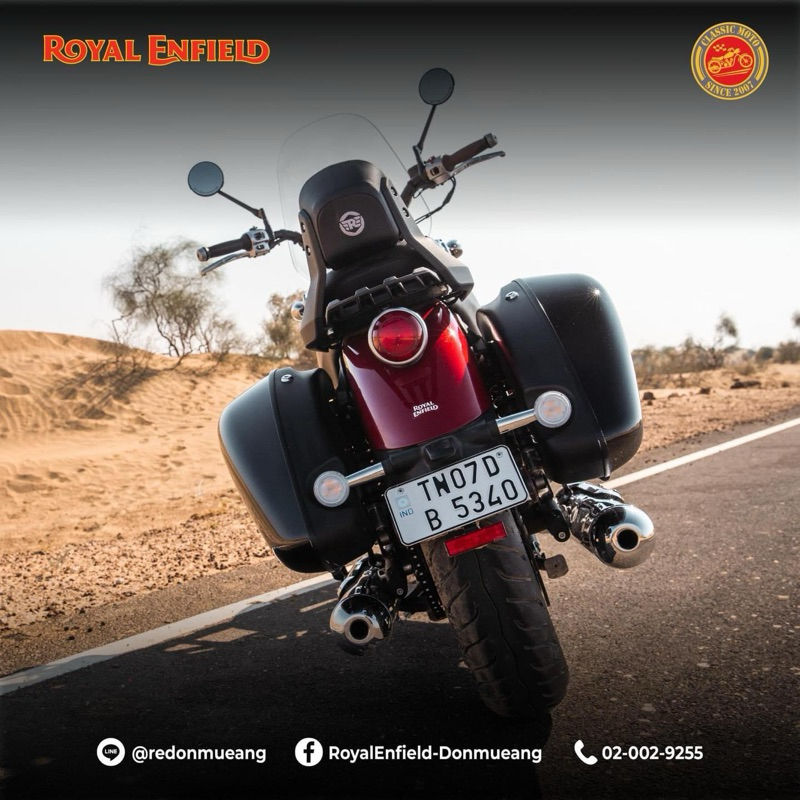 Set แร็คข้าง พร้อม กล่อง Super Meteor 650 แท้ศูนย์ Royal Enfield (โรยัลเอนฟิลด์)