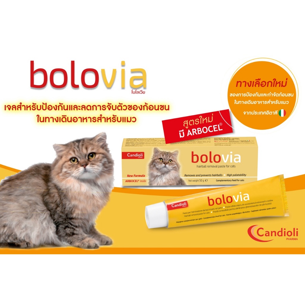 Candioli : BoloVia [แท้💯] เจลป้องกันและกำจัดก้อนขน สำหรับแมว จากประเทศอิตาลี 🇮🇹 50 g. (Bolo Via) - รูปที่ 6