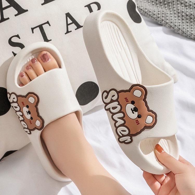 รองเท้าแตะสไตล์เกาหลีใหม่ รองเท้าแตะหมีใส่สบาย ร้องเท้าน่ารัก แฟชั่นสตรี รองเท้าส้นแบน C256