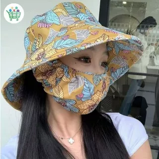หมวกแก๊ป ป้องกันรังสียูวี หมวกกันแดด ป้องกันฝุ่น ระบายอากาศได้ดี ลายดอกไม้ แฟชั่นฤดูร้อน 2024