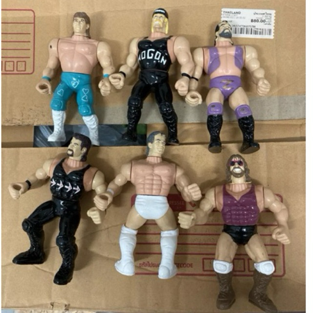 ยกเซ็ต 6 ตัว WWF นักมวยปล้ำ MANNIX KNOCOFF HULK HOGON, LEX LUGER, ETC