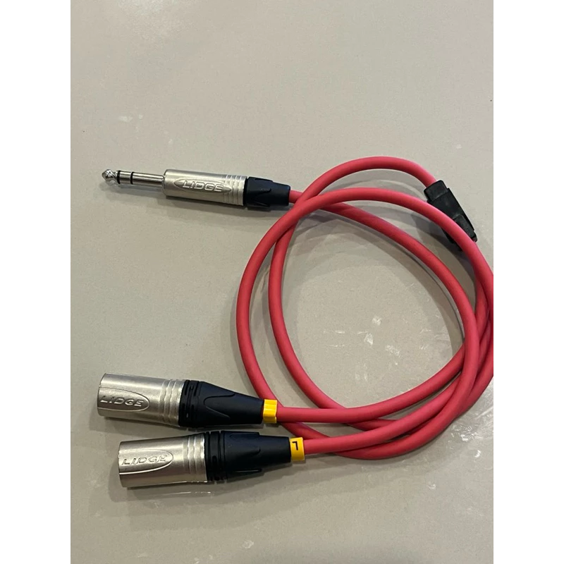 สายแจ๊คTRS1-XLRผู้L/R ช่วงyสาย1-5.เมตรyจากโรงงาน ทำจากสายชีลสเตอริโอDynacomหัวของLidge