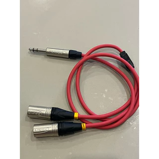 สายแจ๊คTRS1-XLRผู้L/R ช่วงyสาย1-5.เมตรyจากโรงงาน ทำจากสายชีลสเตอริโอDynacomหัวของLidge