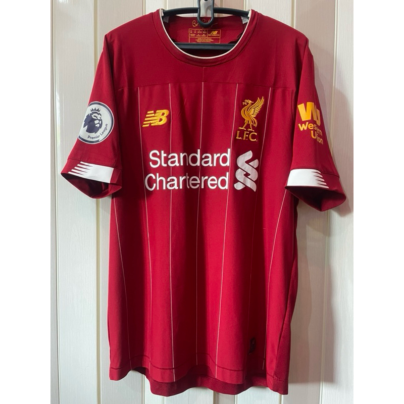 เสื้อลิเวอร์พูลแท้,Liverpool Home 2019/20 แชมป์พรีเมียร์ลีก ชื่อเบอร์อาร์มแท้ ไซส์S