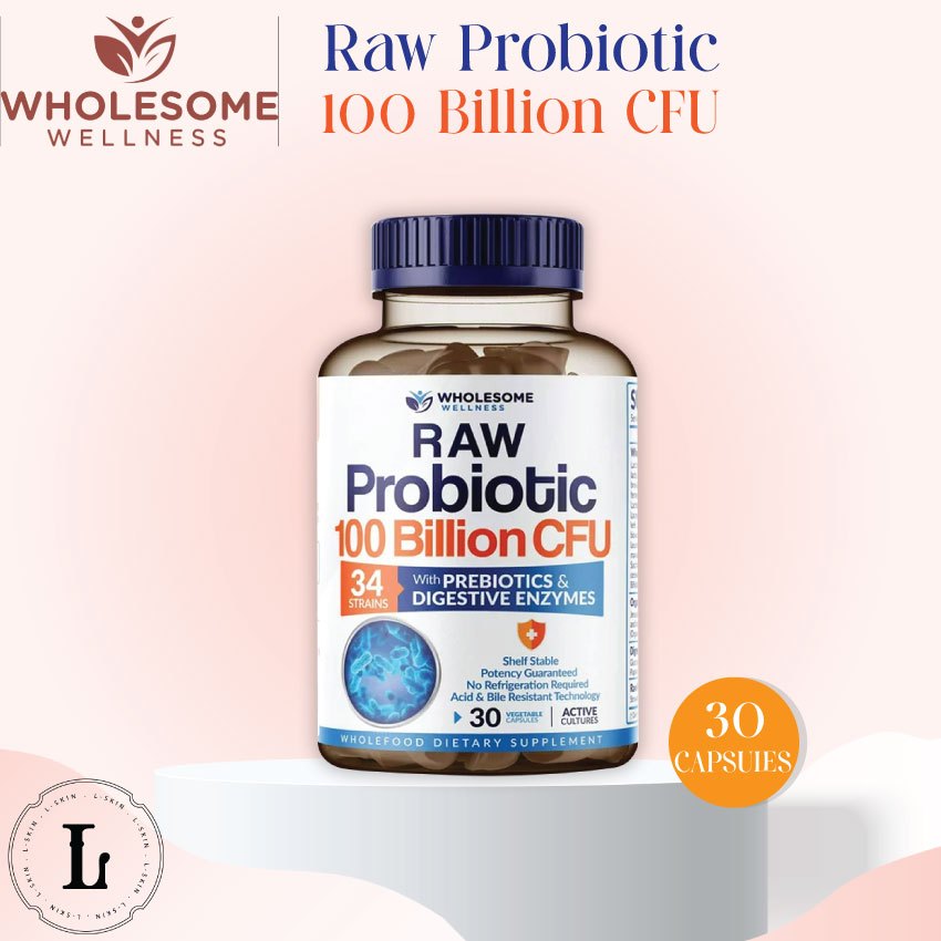 Wholesome Wellness Raw Probiotic 100 Billion CFU (30 Caps) โปรไบโอติก สำหรับวัยผู้ใหญ่ทั้งชายและหญิง