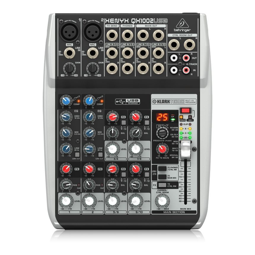 Behringer XENYX Q1002USB มิกเซอร์แบบอนาล็อค 10 Input 2 Bus