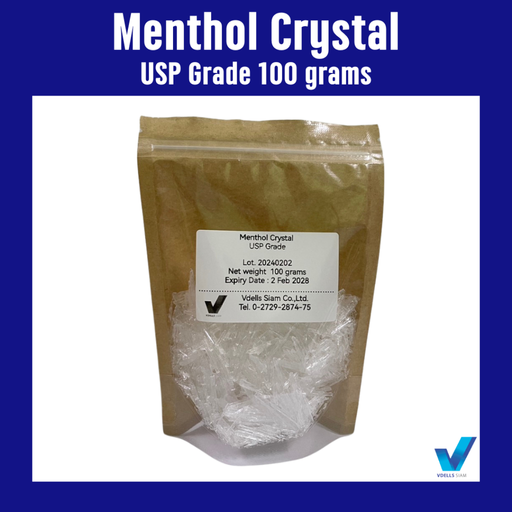 MENTHOL CRYSTALS (NATURAL) เมนทอล หรือ เกล็ดสะระแหน่ ขนาด 100 grams