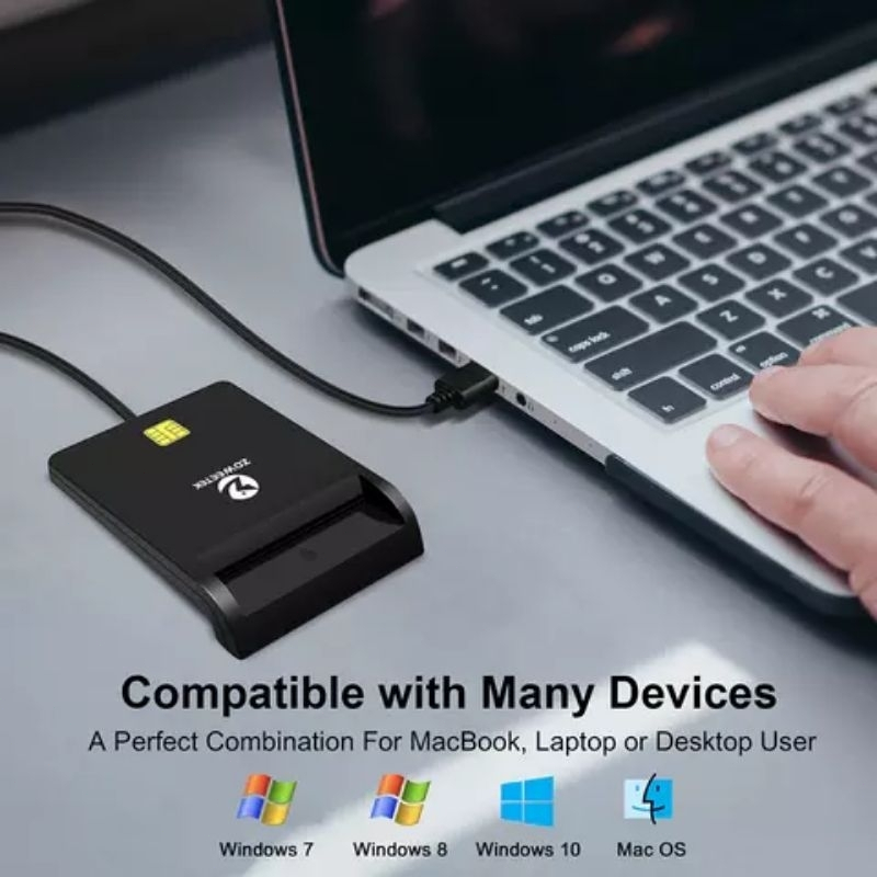 รุ่นล่าสุด 2024 เครื่องอ่านบัตรประชาชน Smart Card Reader รุ่น Zw-12026-1