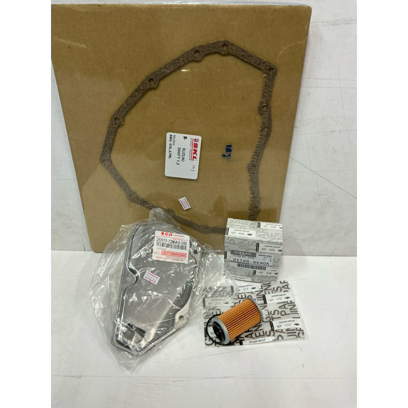 กรองเกียร์+ปะเก็น SUZUKI SWIFT,CIAZ,1.2 ปี11-18 ประเก็นไม้ก๊อก (14รู)