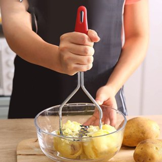 ที่บดมันฝรั่งสแตนเลสในครัวเรือน Manual Masher