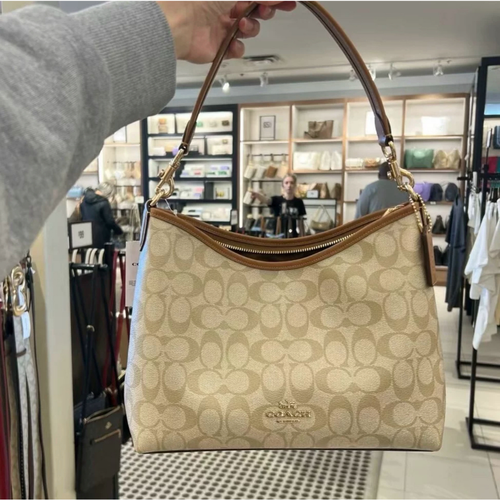แท้💯%/Outlets ปลอดภาษี กระเป๋าสะพายข้างผู้หญิง Coach CR149 กระเป๋าถือ กระเป๋าสะพายไหล่ ทรงโท้ท สําหรับสตรี