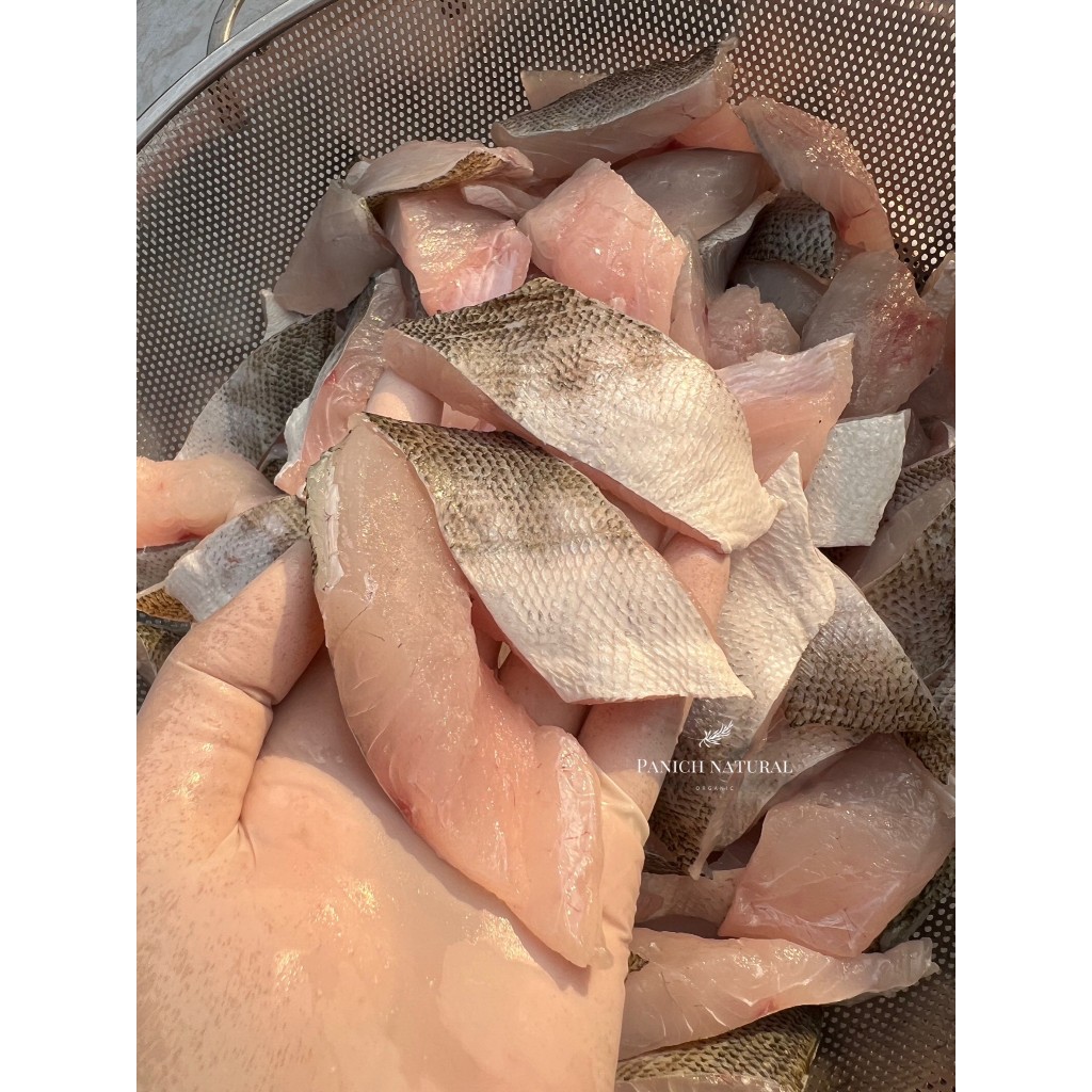 Panich Natural ปลาน้ำดอกไม้หั่นชิ้น ปลา อาหารทะเล สด ปลอดสารเคมี