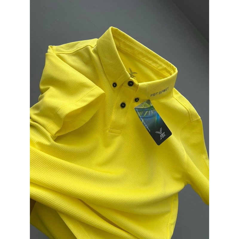 ของแท้FBT Basic PoloB2C414 เสื้อโปโลเปล่า โปโลสีพื้นใส่สบาย ใส่ทำงาน เสื้อโปโลแขน สั้น